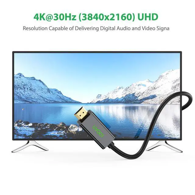 Alt view image 3 of 7 - DisplayPort to HDMI Cable 6ft 5-Pack, Display Port (DP) to HDMI Cable 6 feet Adapter for All DisplayPort Laptop/Computer to Monitor/HDTV/Projector with HDMI
