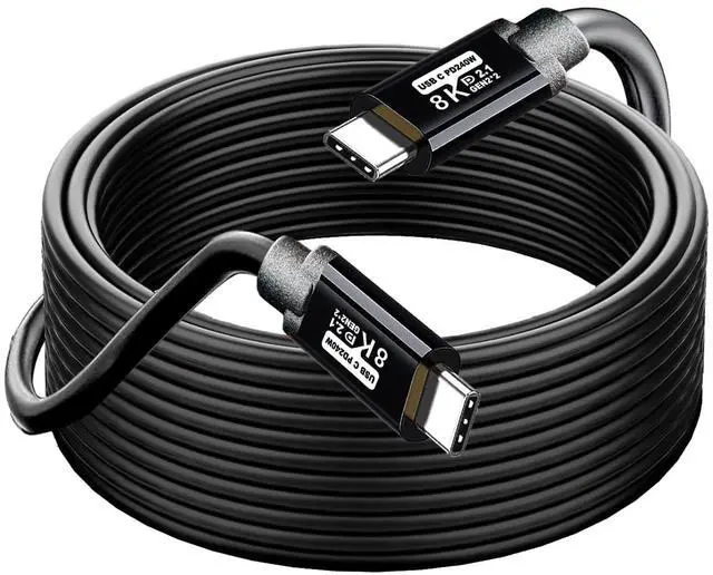 Main image of Type C to USB C Cable 25FT,240W 8K60HZ USB C GEN2x2(Data usb3.1),USB C Video Output From USB3.2/ USB4.0 Fast Charging & Sync for Xreal MacBook Pro iPad Pro iPhone 15 Pro Galaxy S22 Portable Monitor