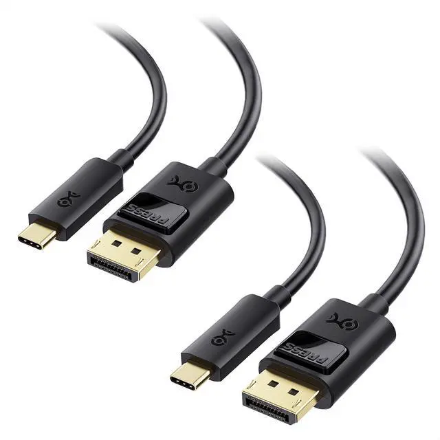 Main image of 2-Pack Unidirectional USB C to DisplayPort 1.4 Cable - 6ft, Support 8K@60Hz / 4K@240Hz, Thunderbolt 4 to DisplayPort Cable, Display Port to USB C, Black - Not for Portable USBC Monitor