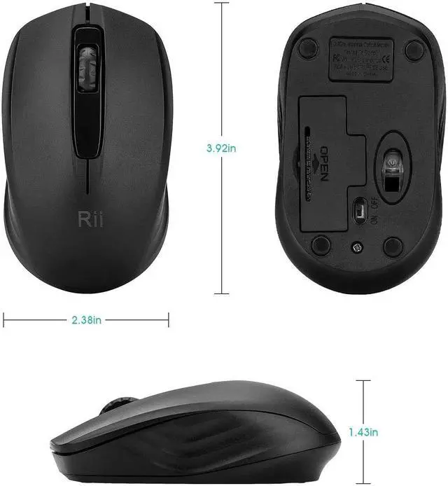Alt view image 2 of 6 - 10-Pack Wireless Mouse,2.4G Portable Computer Mice for PC, Laptop, Windows,Office Included Wireless USB dongle (Black)