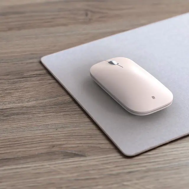 Alt view image 3 of 7 - Modern Mobile Mouse Designed by Microsoft Lightweight, Precision Navigation, Right/Left Hand Use, Scroll Wheel, BlueTrack Technology, Wireless Bluetooth for Mac/Windows/8/10/11 (Sandstone)