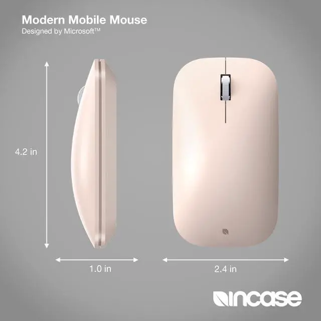 Alt view image 4 of 7 - Modern Mobile Mouse Designed by Microsoft Lightweight, Precision Navigation, Right/Left Hand Use, Scroll Wheel, BlueTrack Technology, Wireless Bluetooth for Mac/Windows/8/10/11 (Sandstone)