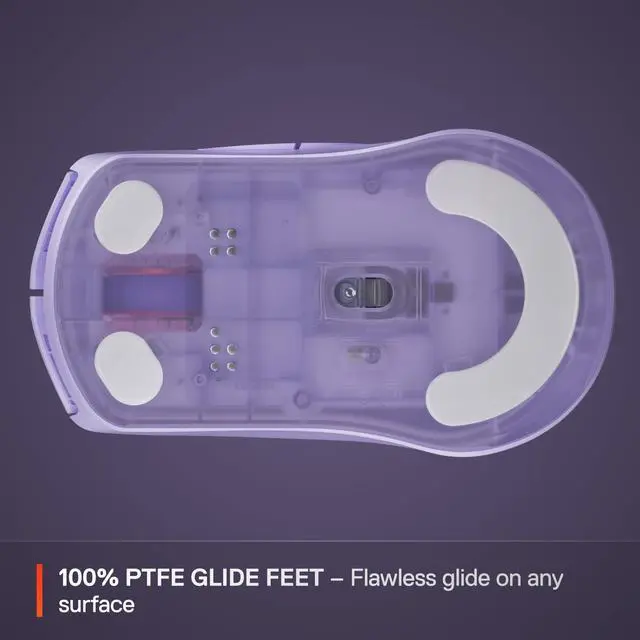 Alt view image 5 of 6 - Rival 3 Wireless Gen 2 Gaming Mouse 2.4GHz and Bluetooth 18000 DPI TrueMove Air Optical Sensor 60 Million Click Durability Light-Weight 100% PTFE Feet Lavender