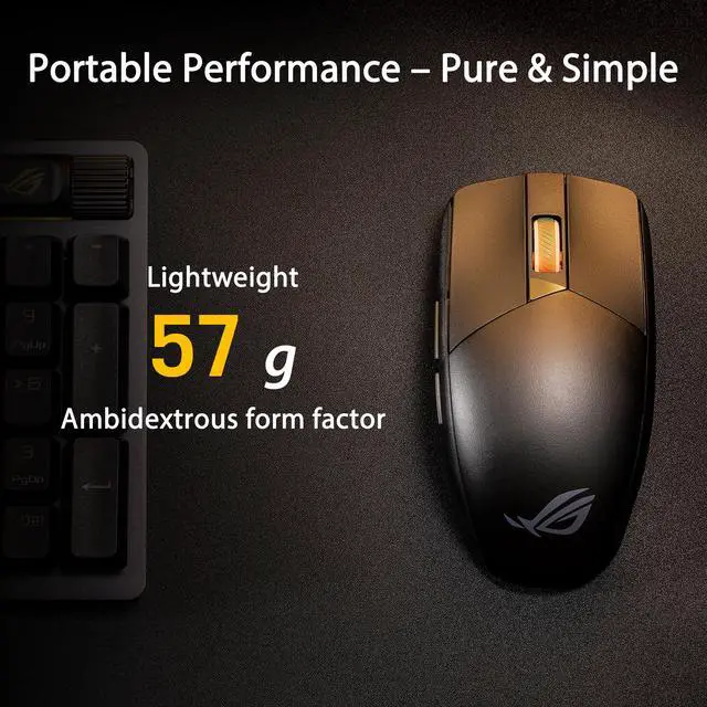 Alt view image 2 of 7 - ROG Strix Impact III Wireless Gaming Mouse, 57 G Lightweight, 36K DPI Sensor, Bluetooth & 2,4GHz RF, ROG SpeedNova, Up to 618hrs Battery Life, Replaceable Switches, ROG Omni Receiver, Black