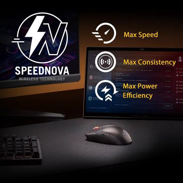 Alt view image 5 of 7 - ROG Strix Impact III Wireless Gaming Mouse, 57 G Lightweight, 36K DPI Sensor, Bluetooth & 2,4GHz RF, ROG SpeedNova, Up to 618hrs Battery Life, Replaceable Switches, ROG Omni Receiver, Black