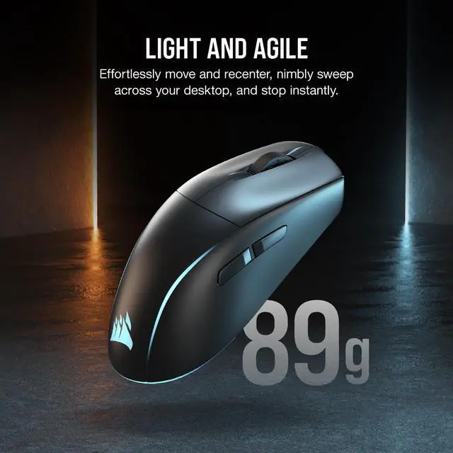 Alt view image 6 of 7 - M75 Wireless RGB Lightweight FPS Gaming Mouse 26,000 DPI Swappable Side Buttons iCUE Compatible PC Black