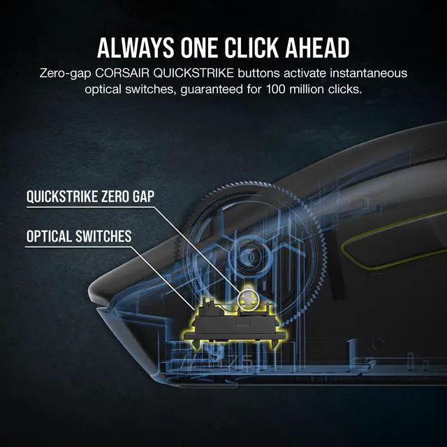 Alt view image 5 of 7 - M75 Wireless RGB Lightweight FPS Gaming Mouse 26,000 DPI Swappable Side Buttons iCUE Compatible PC Black