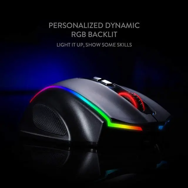 Alt view image 7 of 7 - M686 Wireless Gaming Mouse, 16000 DPI Wired/Wireless Gamer Mouse with Professional Sensor, 45-Hour Reliable Power Capacity, Customizable Macro and RGB Backlight for PC/Mac/Laptop