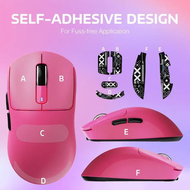 Alt view image 2 of 7 - X3 Lightweight Wireless Gaming Mouse with Tri-Mode 2.4G/USB-C Wired/Bluetooth,Up to 26K DPI,PAW3395 Optical Sensor,Kailh GM8.0 Switch,5 programmable Buttons for PC/Mac(Berry Red+Stickers)