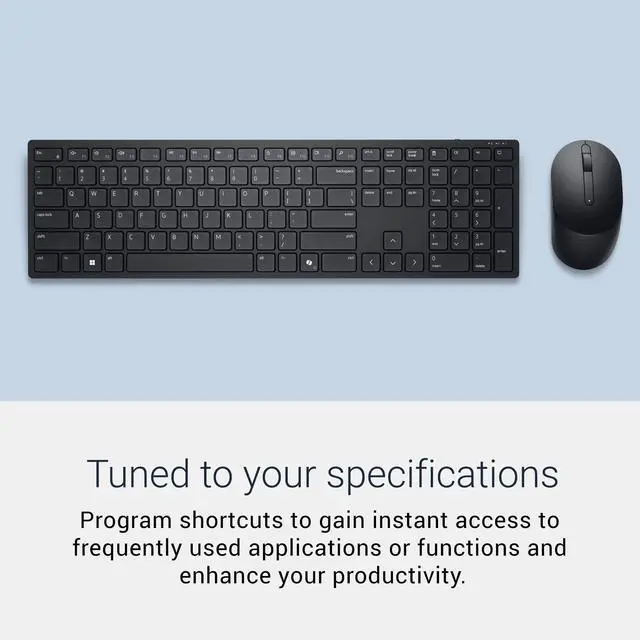 Alt view image 5 of 6 - Advanced Wireless Keyboard and Mouse KM520 - Wireless, 2.4 GHz Interface, USB Wireless Receiver, Volume, Mute Hot Keys, 3 Mouse Buttons, US English, 1 Year Limited Warranty - Black