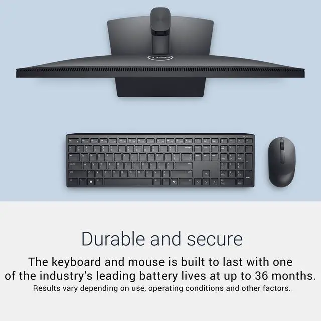 Alt view image 6 of 6 - Advanced Wireless Keyboard and Mouse KM520 - Wireless, 2.4 GHz Interface, USB Wireless Receiver, Volume, Mute Hot Keys, 3 Mouse Buttons, US English, 1 Year Limited Warranty - Black