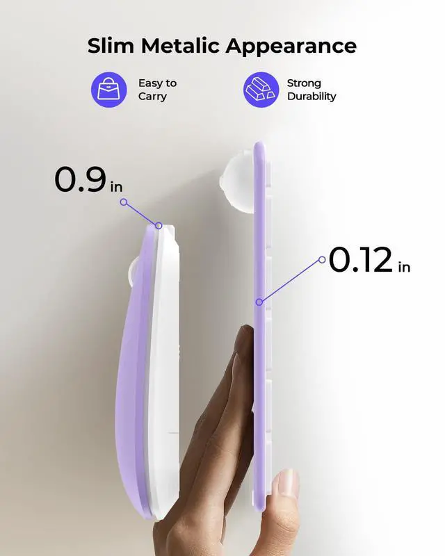 Alt view image 5 of 7 - Bluetooth Keyboard and Mouse Combo for Mac, SKM64-2 Rechargeable Silent Wireless Keyboard Mouse Compact Slim, 3 Multi-Device Connection, Compatible for Mac MacBook Pro/Air iPad, White Purple
