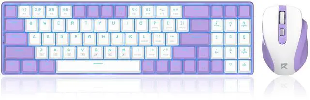 Main image of BS8773 Wireless Keyboard and Mouse Combo, 78 Keys 2.4Ghz Wireless Low-Profile Mechanical Red Switch Keyboard w/Slim Compact Design & Single Blue Backlit, Comfort Grip 2400 DPI Max Mouse