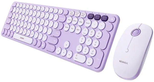 Main image of COE202 Wireless Bluetooth Keyboard and Mouse Combo, Star Purple