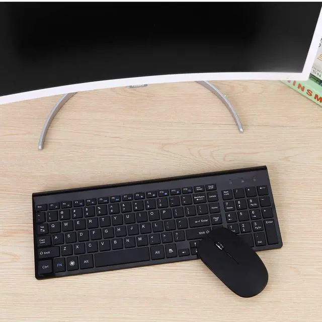 Alt view image 7 of 7 - Wireless Keyboard and Mouse Combo with USB C & USB A Receiver-Full Size Type c Keyboard and Mouse Compatible
