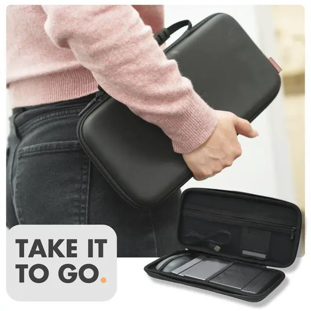 Alt view image 4 of 7 - Foldable Keyboard and Mouse Wireless - (BT + 2.4Ghz) - Carrying Case, Phone Stand, Full Sized 106 Keys - Portable Travel Keyboard and Mouse Set for Laptop and Desktop - Space Gray