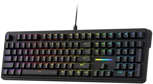 Main image of K745 Wired Gasket RGB Gaming Keyboard, 108 Keys Mechanical Keyboard w/Extra 4 Hotkeys, Upgraded Hot-swappable Socket, 5-Layer Noise Dampening, Creamy & Thocky Custom Linear Switch