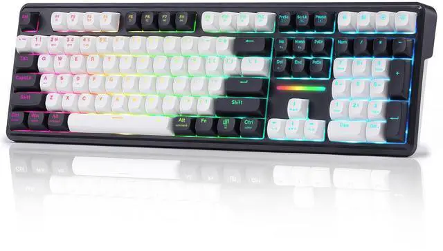 Main image of K745 PRO Wireless Gasket RGB Gaming Keyboard, 108 Keys Mechanical Keyboard w/Extra 4 Hotkeys, Hot-Swap Socket, 5-Layer Noise Dampening, See-Through Round PBT Keycaps, Mint Mambo Switch