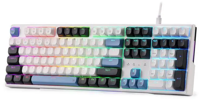 Main image of K668 Wired Gasket RGB Gaming Keyboard, 108 Keys Mechanical Keyboard w/Extra 4 Hotkeys, Upgraded Hot-swappable Socket, Sound Absorbing Foam, Mixed Color Keycaps, Custom Linear Switch