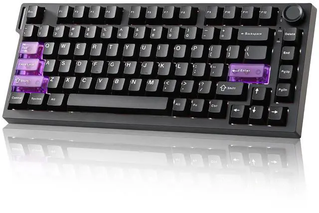 Main image of RT75 PRO Wireless Gaming Keyboard,Hall Effect Mechanical Rapid Trigger Magnetic Keyboard Bluetooth/USB-C/2.4G Dual 8KHz Polling Rate &128K Scan,RGB Backlit,TGL/SOCD/DKS/MT (Black,Red Switch)