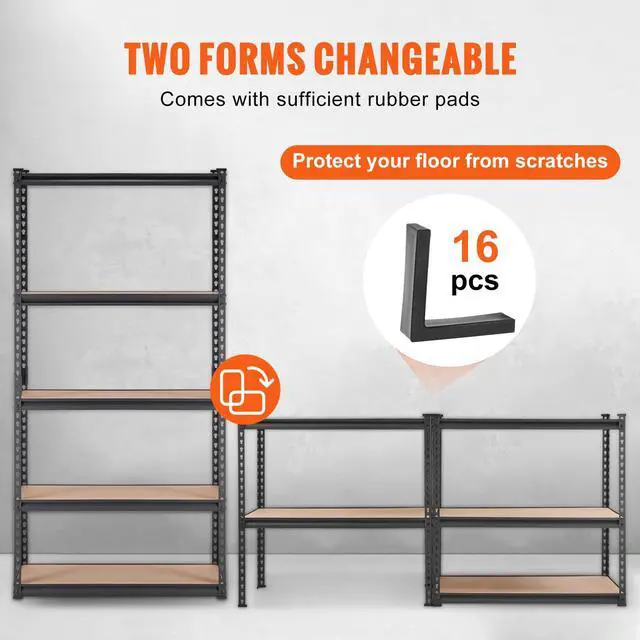 Alt view image 5 of 7 - Storage Shelves 5-Tier Adjustable 2000 lbs 36"x18"x72" Shelving Unit
