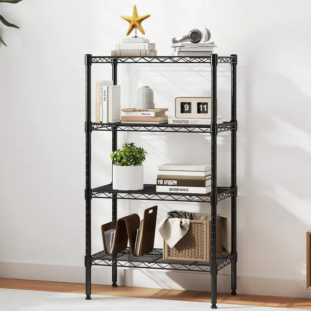Alt view image 2 of 7 - 5-Tier Metal Storage Shelves, 23" W Adjustable Standing Storage Rack Shelf, Heavy Duty Steel Shelving Unit Organizers for Kitchen Bathroom Pantry Garage, 23.3" Wx13.4 Dx60 H
