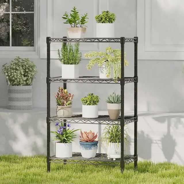 Alt view image 7 of 7 - 5-Tier Metal Storage Shelves, 23" W Adjustable Standing Storage Rack Shelf, Heavy Duty Steel Shelving Unit Organizers for Kitchen Bathroom Pantry Garage, 23.3" Wx13.4 Dx60 H