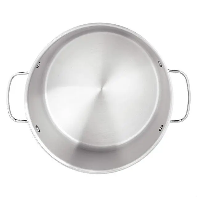 Alt view image 3 of 3 - Stainless Steel Induction Compatible Stock Pot with Glass Lid, Oven Safe, Dishwasher Safe, Sturdy, 8 Quart, Silver