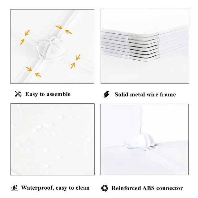 Alt view image 6 of 7 - Cube Storage Organizer Storage 12 Cube Bookshelf DIY Plastic Closet Clothes Storage Shelves with Wooden Mallet, Stackable Storage Solution for Home, Bedroom, White