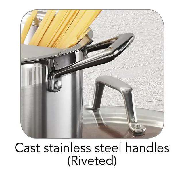 Alt view image 6 of 7 - Lock & Drain Stainless Steel 8-Quart Pasta Pot with Lid and Strainer