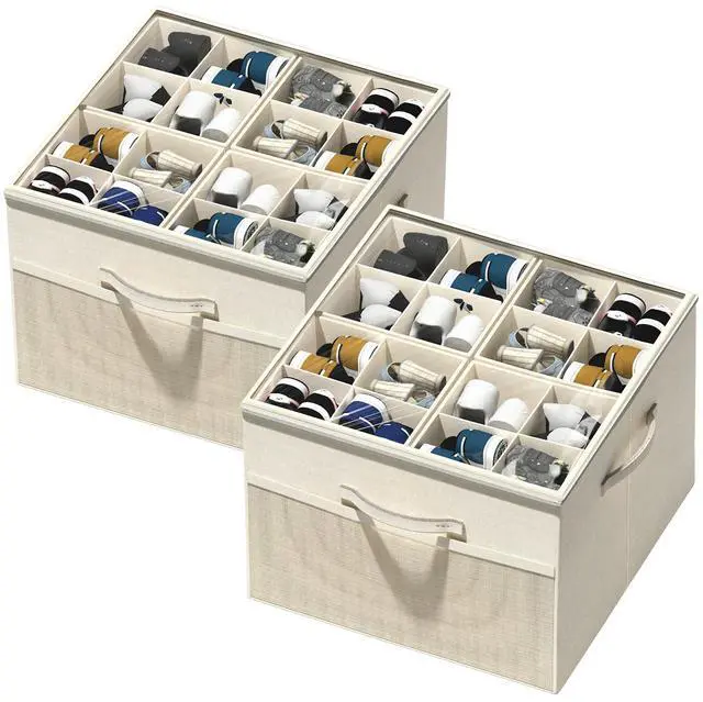 Main image of Shoe Organizer for Closet, Foldable Shoe Storage with Adjustable Dividers