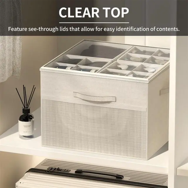 Alt view image 3 of 6 - Shoe Organizer for Closet, Foldable Shoe Storage with Adjustable Dividers