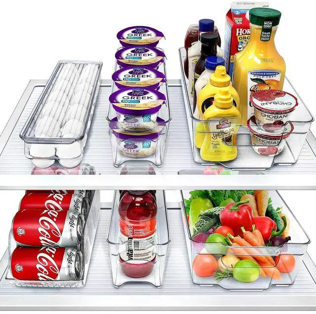 Main image of Fridge Bins and Freezer Bins Refrigerator Organizer Stackable Food Storage Containers BPA-Free Drawer Organizers for Refrigerator Freezer and Pantry