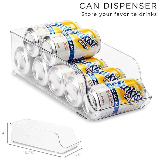 Alt view image 4 of 7 - Fridge Bins and Freezer Bins Refrigerator Organizer Stackable Food Storage Containers BPA-Free Drawer Organizers for Refrigerator Freezer and Pantry
