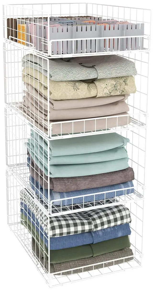 Main image of Closet Organizers and Storage Shelves for Clothes, Collapsible Stackable Storage Bins Organizer Baskets Containers Drawers for Truck Camper Closet RV Closets Pantries Cupboard Wardrobe