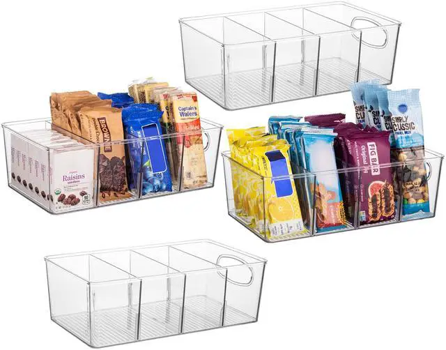 Main image of Pantry Organizers and Storage, Cabinet & Kitchen Organizer and Storage - Fridge Organizer, Drawer Organizer and Snack Organizer - Refrigerator and Cupboard Shelf Organizer