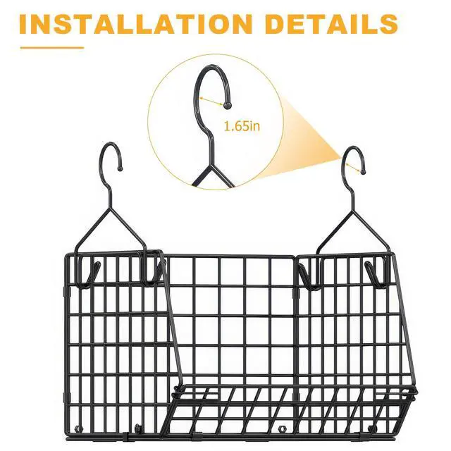 Alt view image 2 of 7 - 7 Tier Foldable Hanging Closet Organizer and Storage,Wire Closet Shelving with 4 Large Hooks+ 5 S Hooks,Hanging Basket for Clothes Sweaters Shoes Handbags,Small Closet Organizers