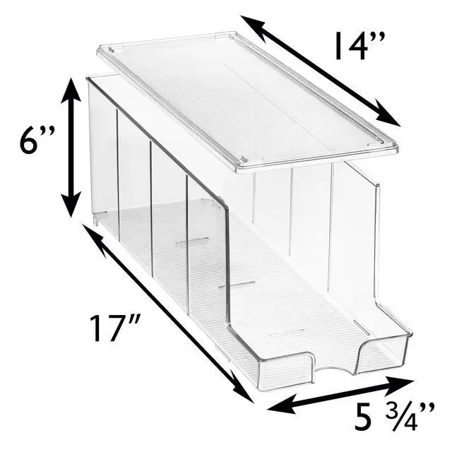 Alt view image 3 of 6 - Soda Can Organizer & Soda Can Dispenser for Refrigerator - Fridge Organizer & Stackable Drink Organizer for Fridge, Can Organizer for Refrigerator - Holds 12 Cans Each, BPA Free - 4 Pack
