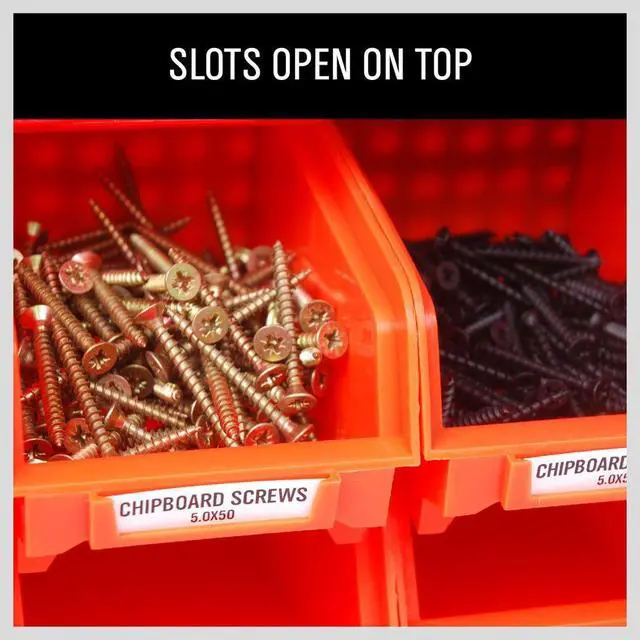 Alt view image 4 of 7 - Storage Bins Parts Rack 36Pcs Bin Organizer Garage Plastic Shop Tool, Tools for Men