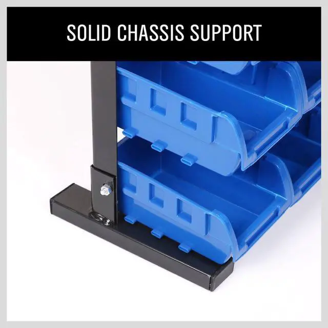 Alt view image 6 of 7 - Storage Bins Parts Rack 36Pcs Bin Organizer Garage Plastic Shop Tool, Tools for Men