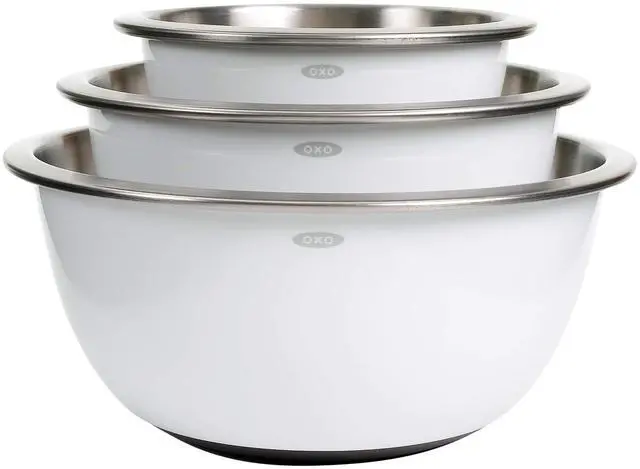 Main image of Good Grips 3-Piece Stainless-Steel Mixing Bowl Set