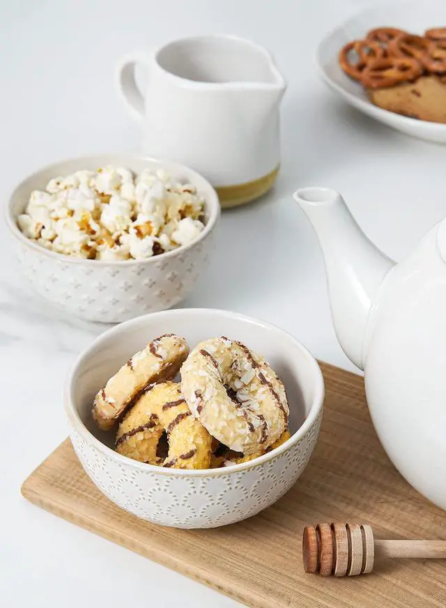 Alt view image 6 of 7 - Small Bowls 12 OZ, Ice Cream Bowl, Ceramic Embossment Stoneware Bowl, Bowls Set for Dessert, Fruits, Side Dishes, Suit For Housewarming - 4.5 Inch, Set of 4, Arctic white