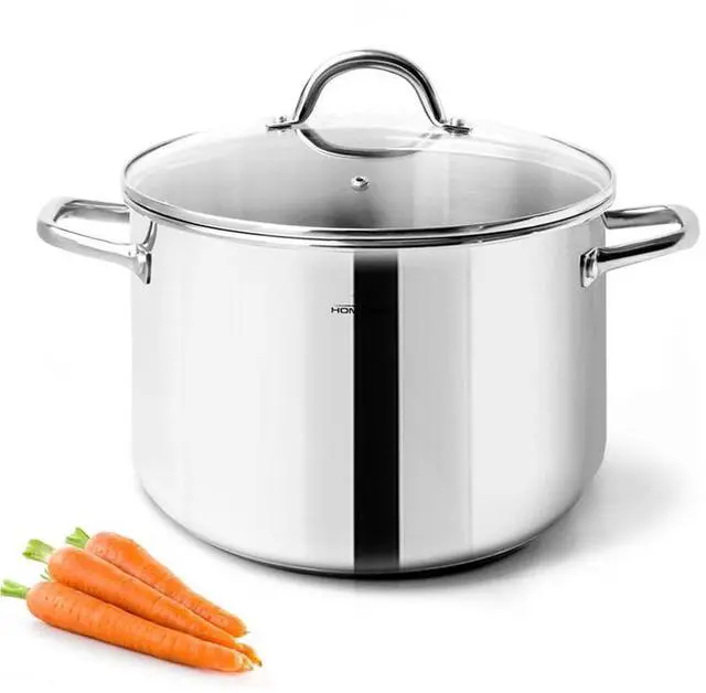 Main image of Small Stock Pot 4 Quart Nickel Free Stainless Steel - Small 4Qt Stockpot With Glass Lid - Soup Pot Cooking Pot 4 Quart