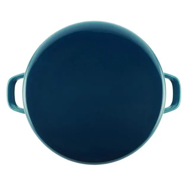 Alt view image 3 of 4 - Enamel on Steel Stock Pot/Stockpot with Lid, 12 Quart, Marine Blue