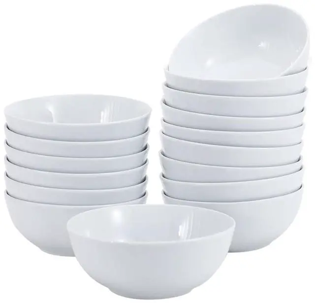 Main image of 16-Pack White Porcelain Coupe Soup Bowl, 5.9" Diameter, Round, Microwave-Safe, Commercial-Grade