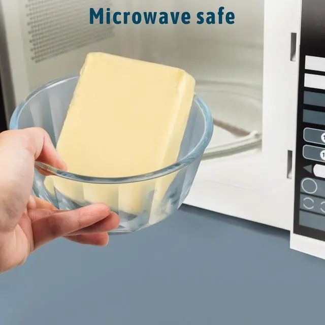 Alt view image 7 of 7 - Mixing Bowls with Airtight Lids Sets, 5 Packs Thick Glass Nesting Bowls for Kitchen Baking, Meal Prepping, Bpa Free, Dishwasher Safe, 0.5/0.8/1.6/2.7/4.4 Qt