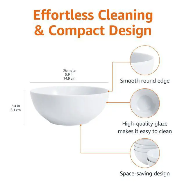 Alt view image 2 of 4 - 16-Pack White Porcelain Coupe Soup Bowl, 5.9" Diameter, Round, Microwave-Safe, Commercial-Grade