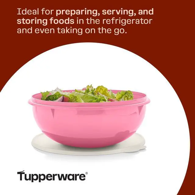 Alt view image 5 of 6 - Fix-N-Mix 1.7 Gallon Mixing Bowl with Lid, Pink Vintage Color, Dishwasher Safe and BPA Free (6.5 L)
