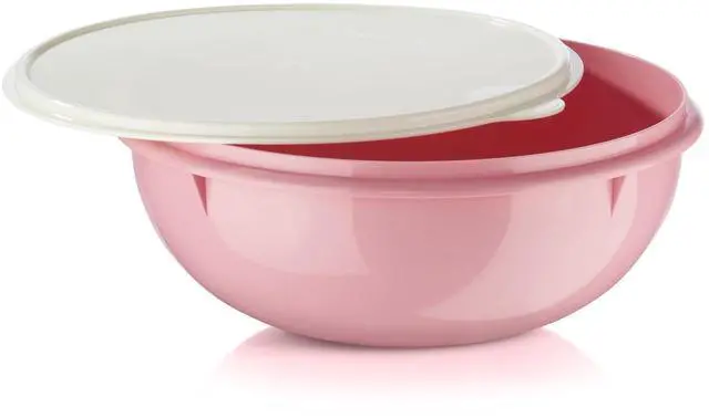 Main image of Fix-N-Mix 1.7 Gallon Mixing Bowl with Lid, Pink Vintage Color, Dishwasher Safe and BPA Free (6.5 L)
