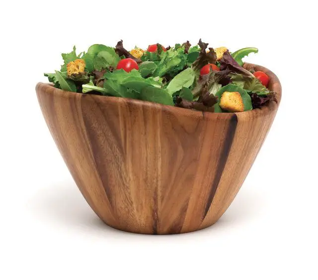 Alt view image 3 of 7 - Large Wavy Bowl, Acacia